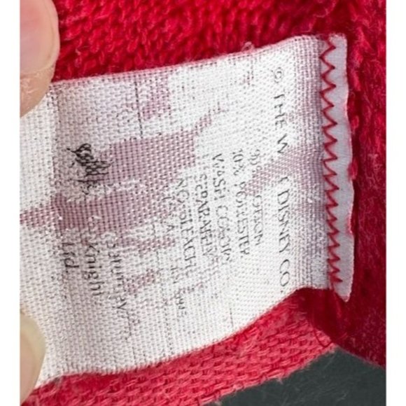 Vintage Walt Disney Co Red Christmas Mickey Mouse Hand towel and Wash Cloth - Picture 3 of 3